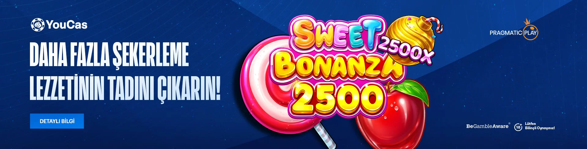 YouCas Sweet Bonanza casino kampanya görseli