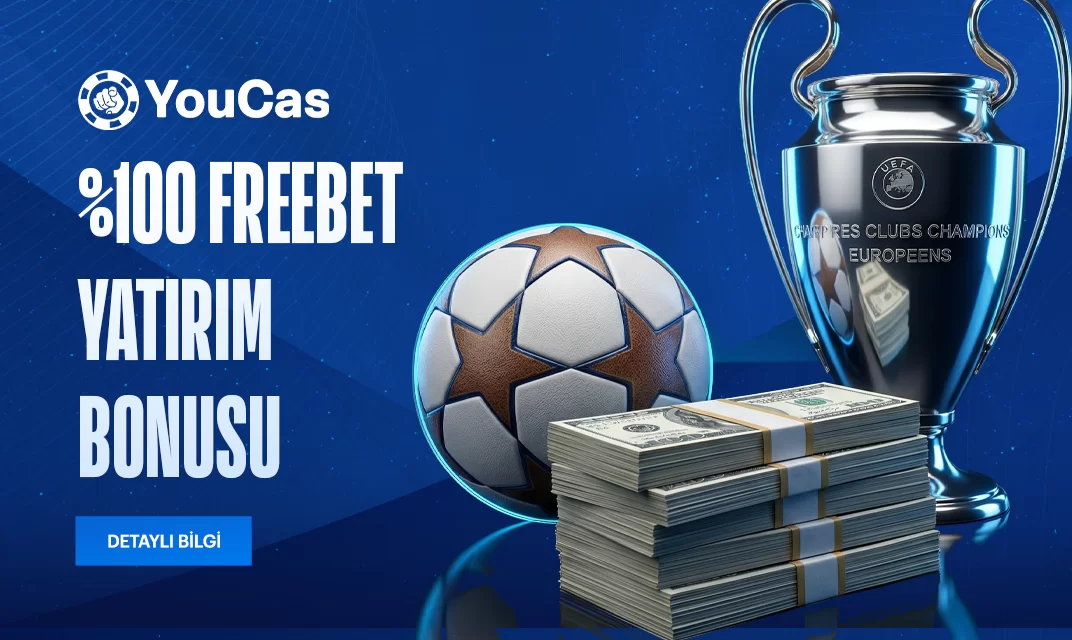 YouCas %100 Gol Keyfi freebet bonusu
